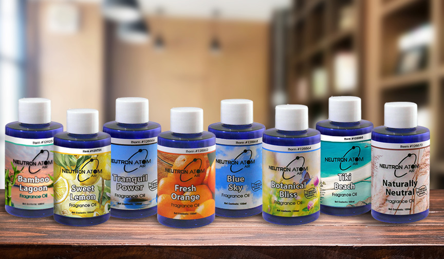 Atom Air Fragrance bottles